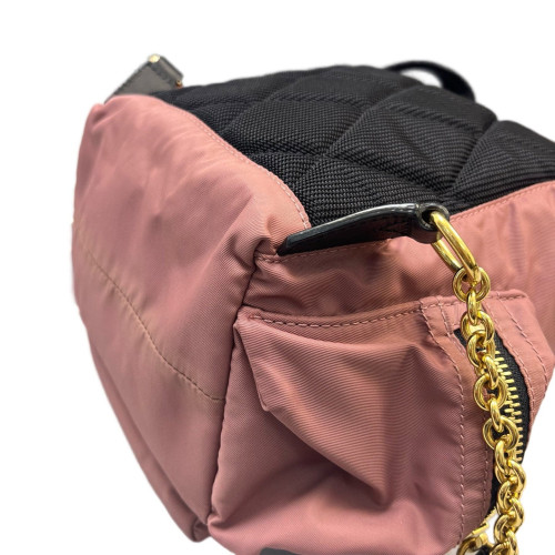 Burberry Small Rucksack Backpack Nylon Calfskin New Rosette Black