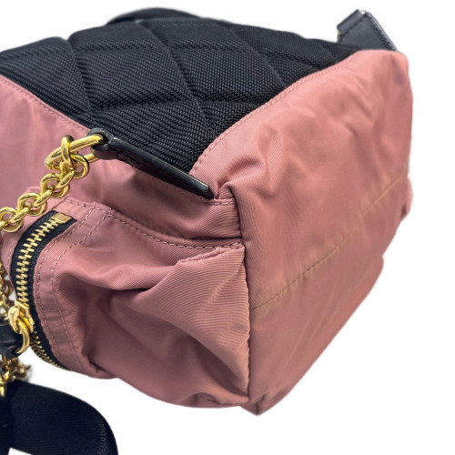 Burberry Small Rucksack Backpack Nylon Calfskin New Rosette Black