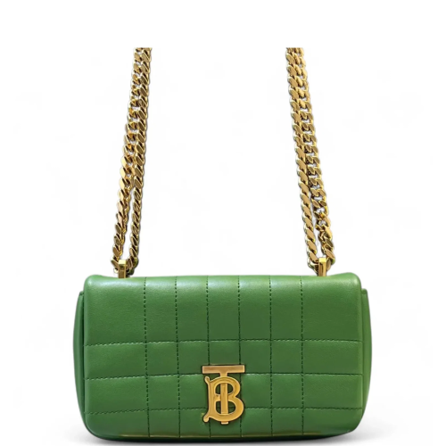 Burberry Mini Lola Crossbody Bag Calfskin Light Green