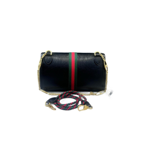 Gucci Small Rajah Shoulder Bag Calfskin Black