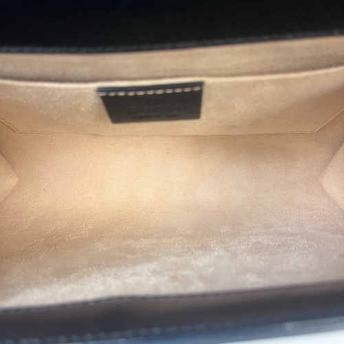 Gucci Small Rajah Shoulder Bag Calfskin Black