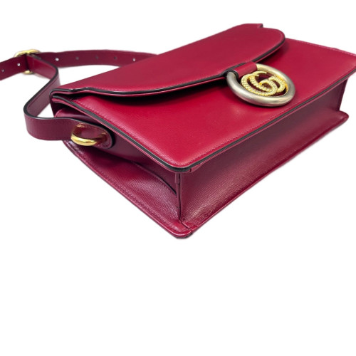 Gucci Shoulder Bag Calfskin Red
