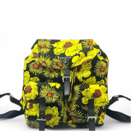 Prada Backpack Tessuto Nylon Yellow Black