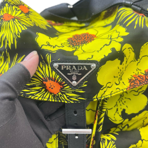 Prada Backpack Tessuto Nylon Yellow Black