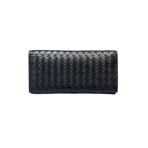 Bottega Veneta Intrecciato Continental Wallet Lambskin Intrecciato Black