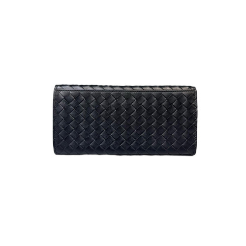 Bottega Veneta Intrecciato Continental Wallet Lambskin Intrecciato Black