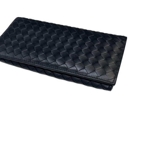 Bottega Veneta Intrecciato Continental Wallet Lambskin Intrecciato Black