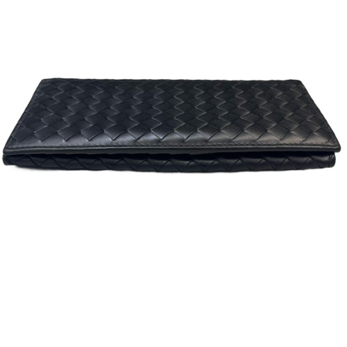Bottega Veneta Intrecciato Continental Wallet Lambskin Intrecciato Black