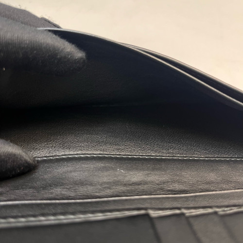 Bottega Veneta Intrecciato Continental Wallet Lambskin Intrecciato Black