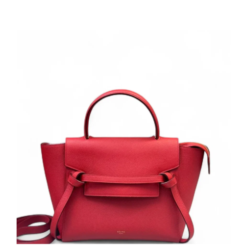 Celine Micro Belt Bag Saffiano Calfskin Red Orange