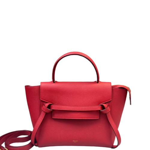 Celine Micro Belt Bag Saffiano Calfskin Red Orange