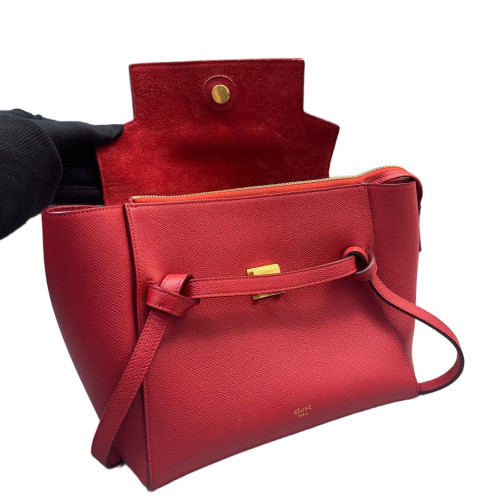 Celine Micro Belt Bag Saffiano Calfskin Red Orange