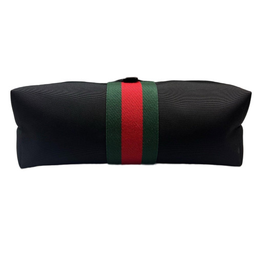 Gucci Web Tote Bag Canvas Black Red Green