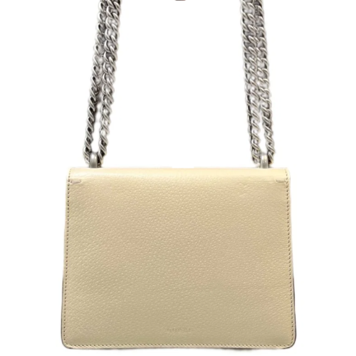 Gucci Crystal Embellished Mini Dionysus Grained Calfskin White