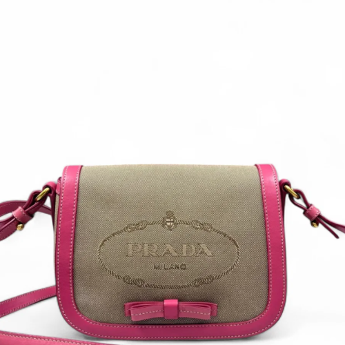 Prada Crossbody Bag Canvas Pink Prada Crossbody Bag Canvas Pink