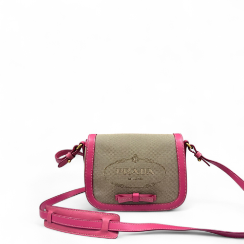 Prada Crossbody Bag Canvas Pink Prada Crossbody Bag Canvas Pink