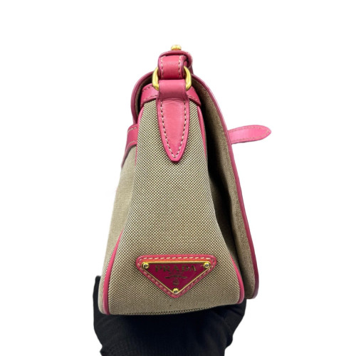 Prada Crossbody Bag Canvas Pink Prada Crossbody Bag Canvas Pink