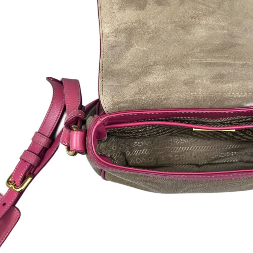Prada Crossbody Bag Canvas Pink Prada Crossbody Bag Canvas Pink