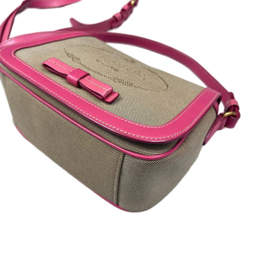 Prada Crossbody Bag Canvas Pink Prada Crossbody Bag Canvas Pink