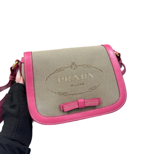 Prada Crossbody Bag Canvas Pink Prada Crossbody Bag Canvas Pink