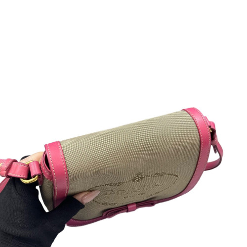 Prada Crossbody Bag Canvas Pink Prada Crossbody Bag Canvas Pink