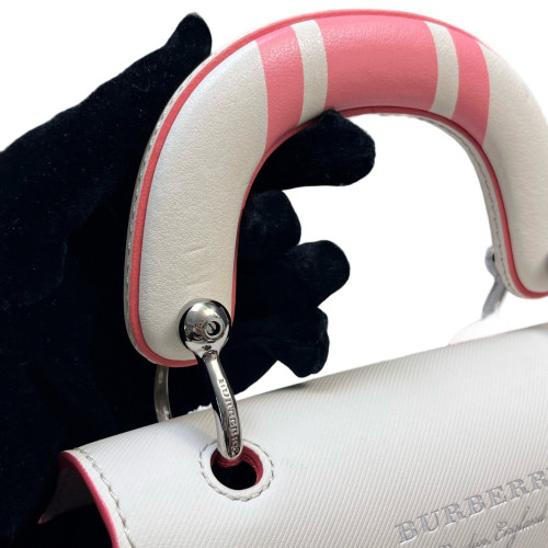 Burberry Small DK88 Calfskin White Pink