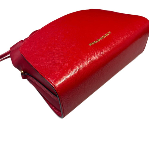 Burberry Shoulder Bag Calfskin Red