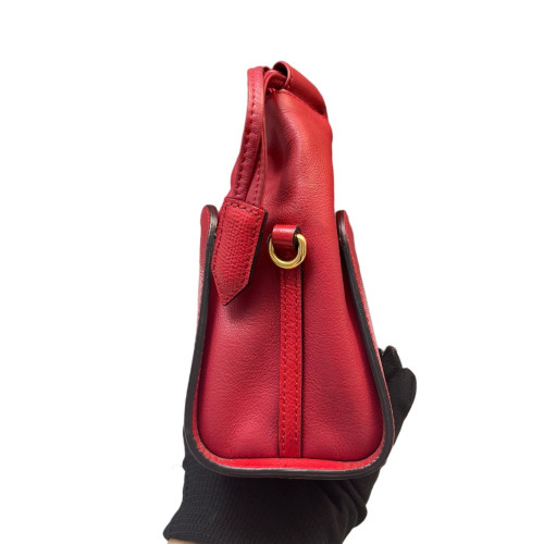 Burberry Shoulder Bag Calfskin Red
