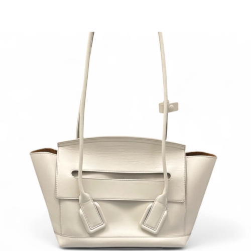 Bottega Veneta Small Arco Calfskin White
