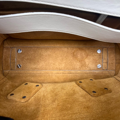 Bottega Veneta Small Arco Calfskin White