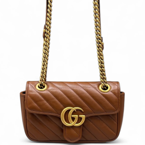 Gucci Mini GG Marmont Calfskin Tan
