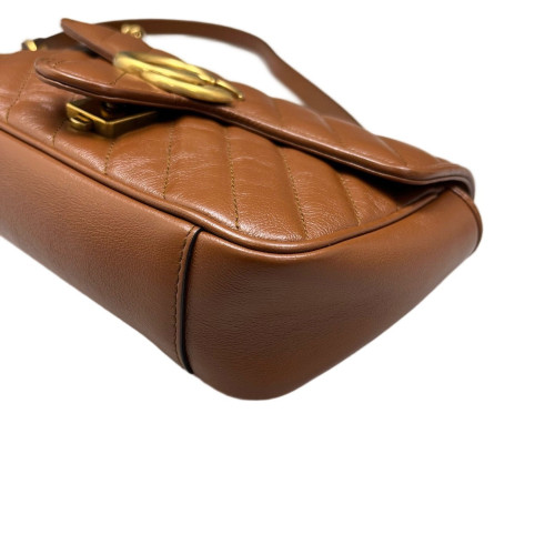 Gucci Mini GG Marmont Calfskin Tan
