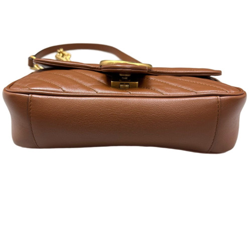 Gucci Mini GG Marmont Calfskin Tan