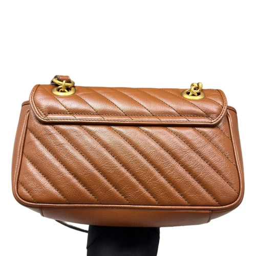 Gucci Mini GG Marmont Calfskin Tan