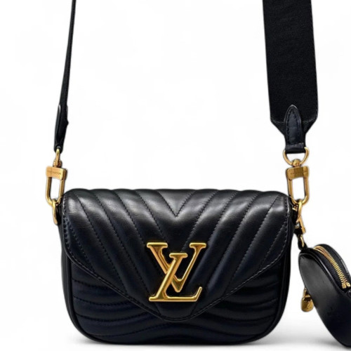 Louis Vuitton New Wave Multi Pochette Calfskin Black Louis Vuitton New Wave Multi Pochette Calfskin Black