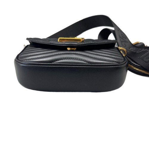 Louis Vuitton New Wave Multi Pochette Calfskin Black Louis Vuitton New Wave Multi Pochette Calfskin Black