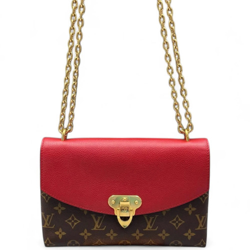 Louis Vuitton Pallas Chain Monogram Red Brown