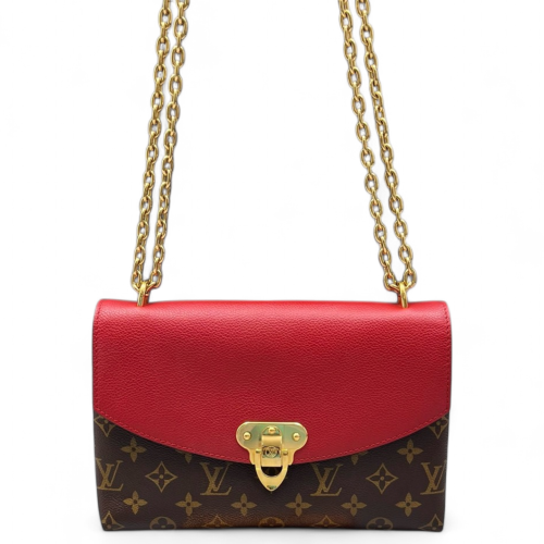 Louis Vuitton Pallas Chain Monogram Red Brown