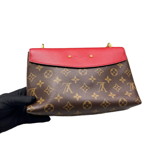 Louis Vuitton Pallas Chain Monogram Red Brown