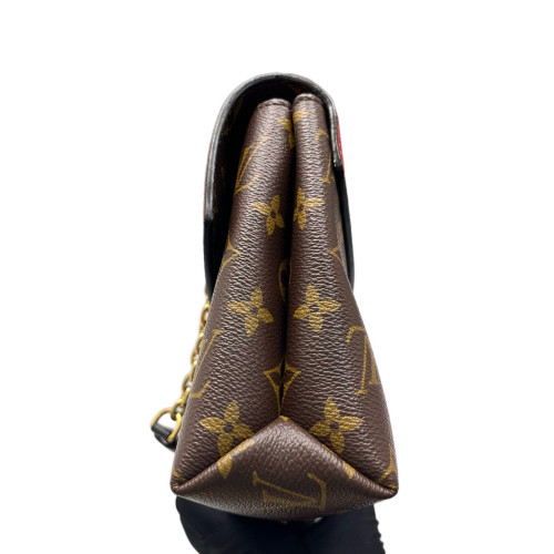 Louis Vuitton Pallas Chain Monogram Red Brown