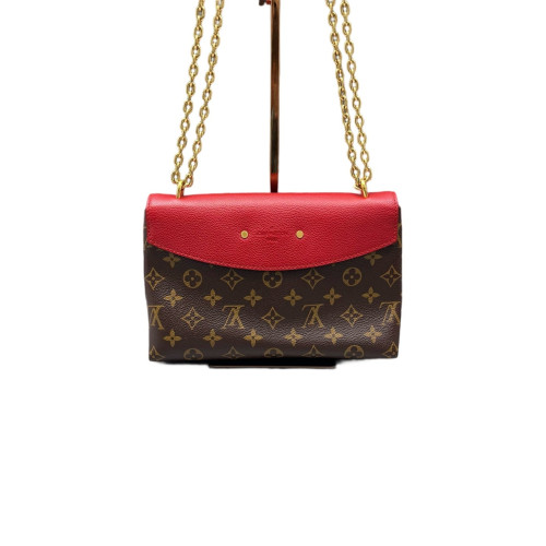 Louis Vuitton Pallas Chain Monogram Red Brown