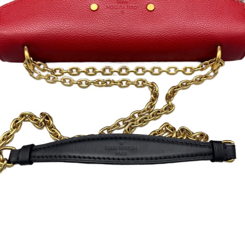 Louis Vuitton Pallas Chain Monogram Red Brown