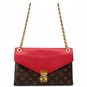 Louis Vuitton Pallas Chain Monogram Red Brown