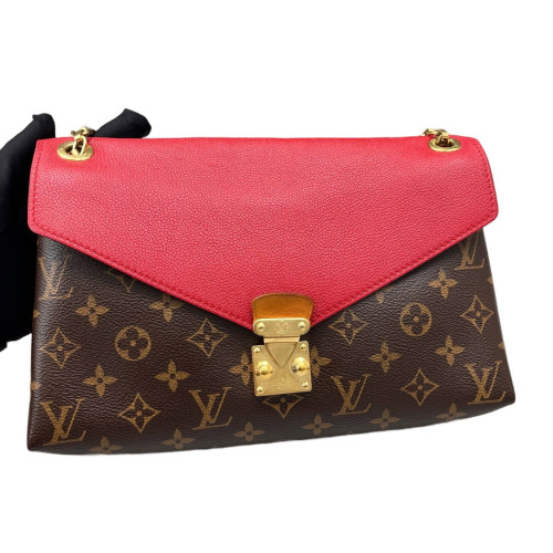Louis Vuitton Pallas Chain Monogram Red Brown