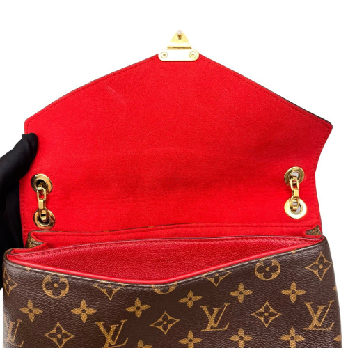 Louis Vuitton Pallas Chain Monogram Red Brown