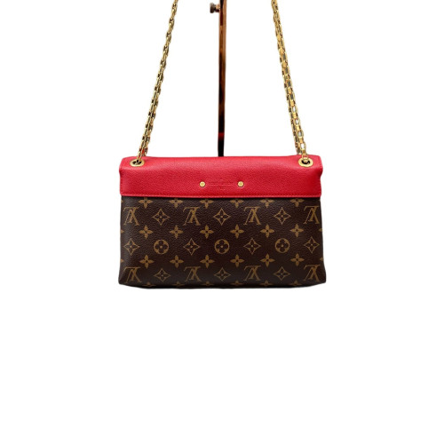 Louis Vuitton Pallas Chain Monogram Red Brown