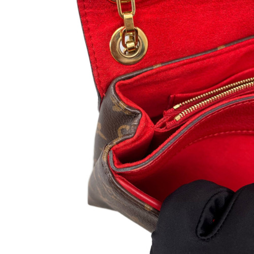 Louis Vuitton Pallas Chain Monogram Red Brown