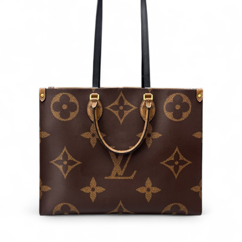 Louis Vuitton Onthego GM Reverse Monogram Giant Black Brown Louis Vuitton Onthego GM Reverse Monogram Giant Black Brown