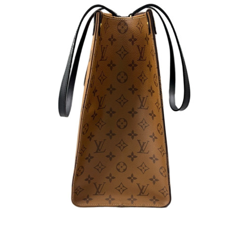 Louis Vuitton Onthego GM Reverse Monogram Giant Black Brown Louis Vuitton Onthego GM Reverse Monogram Giant Black Brown