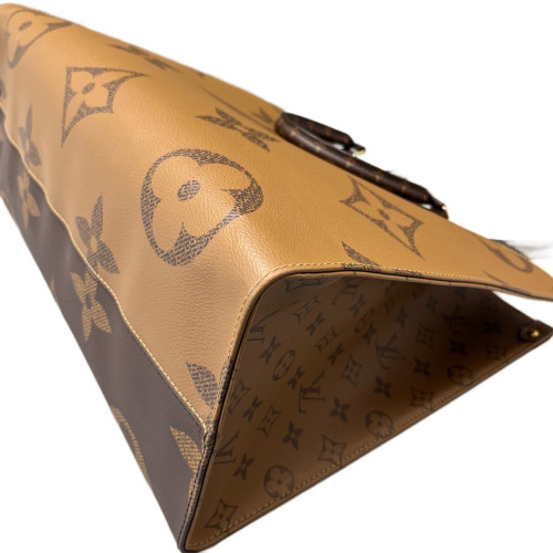 Louis Vuitton Onthego GM Reverse Monogram Giant Black Brown Louis Vuitton Onthego GM Reverse Monogram Giant Black Brown